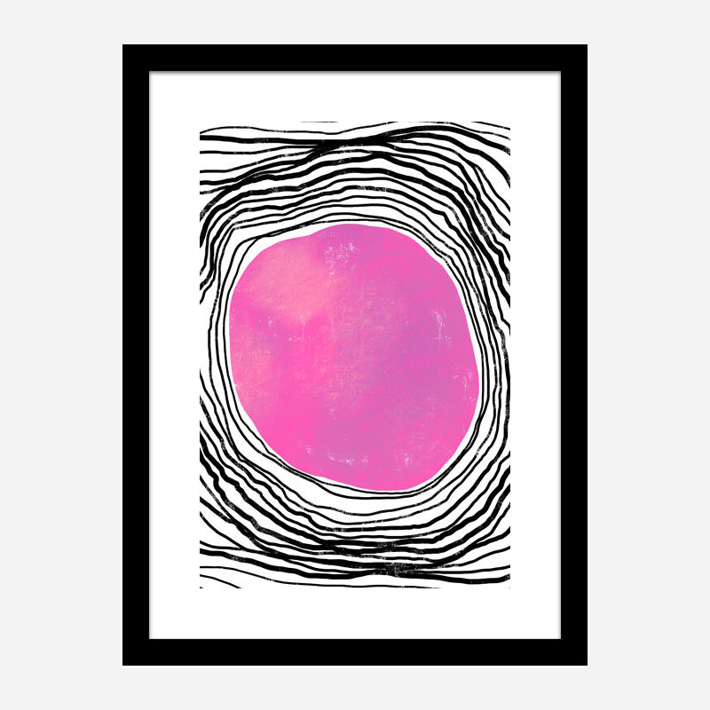 Purple Circle Abstract Art Print