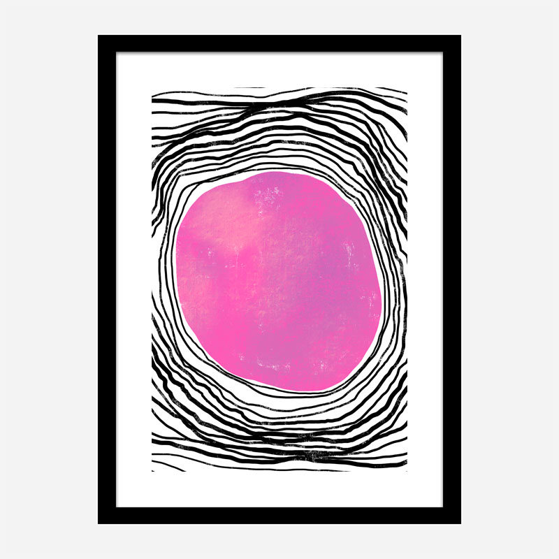 Purple Circle Abstract Art Print