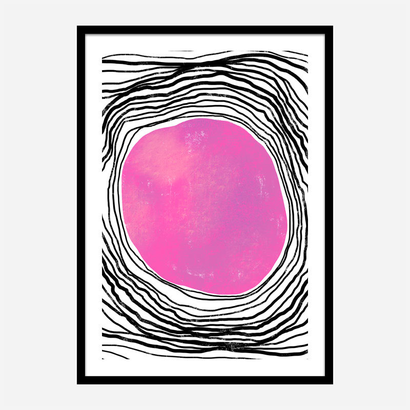 Purple Circle Abstract Art Print