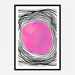 Purple Circle Abstract Art Print