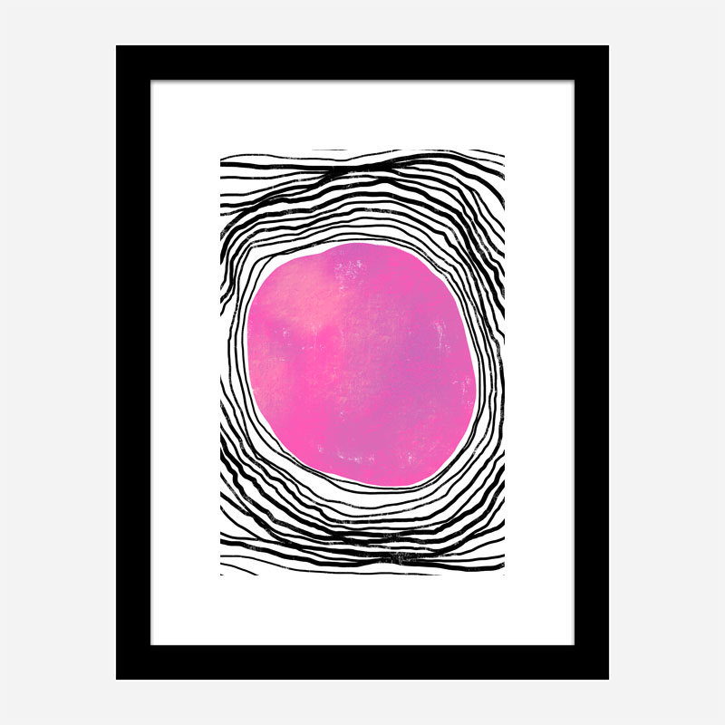 Purple Circle Abstract Art Print