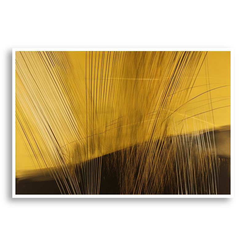 Golden Hay Abstract Art Print