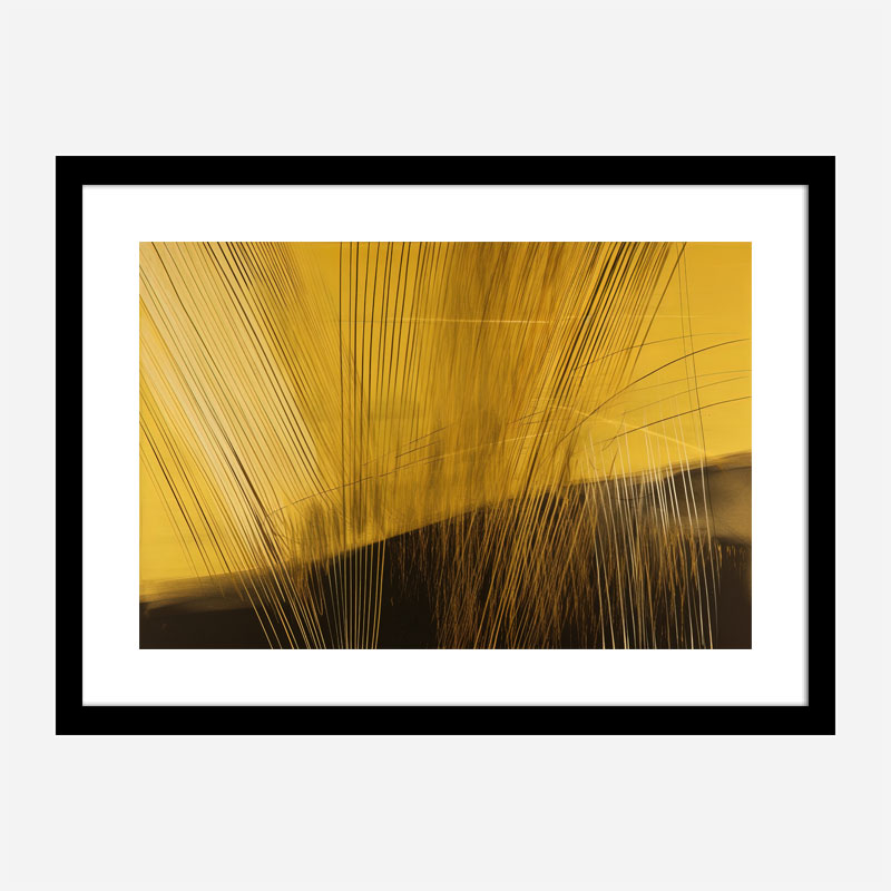 Golden Hay Abstract Art Print