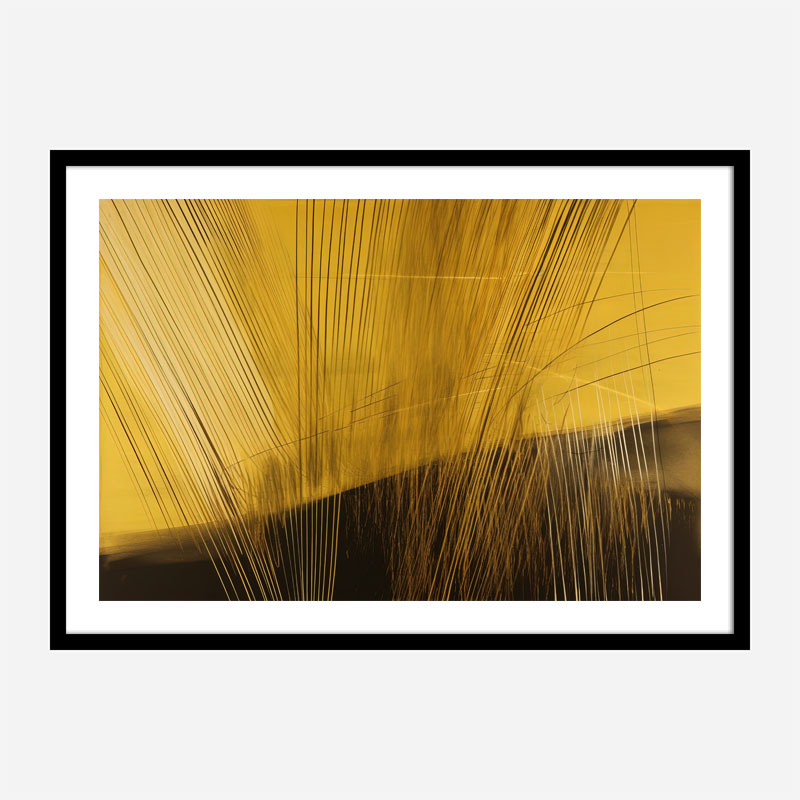 Golden Hay Abstract Art Print