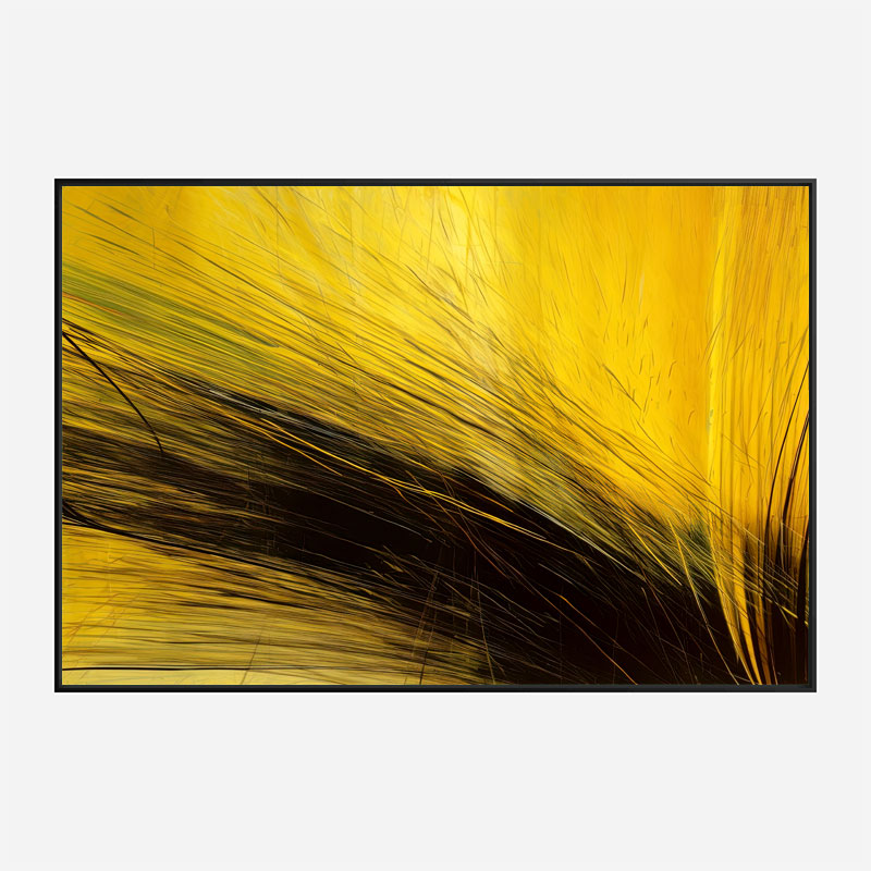 Golden Hay 2 Abstract Art Print