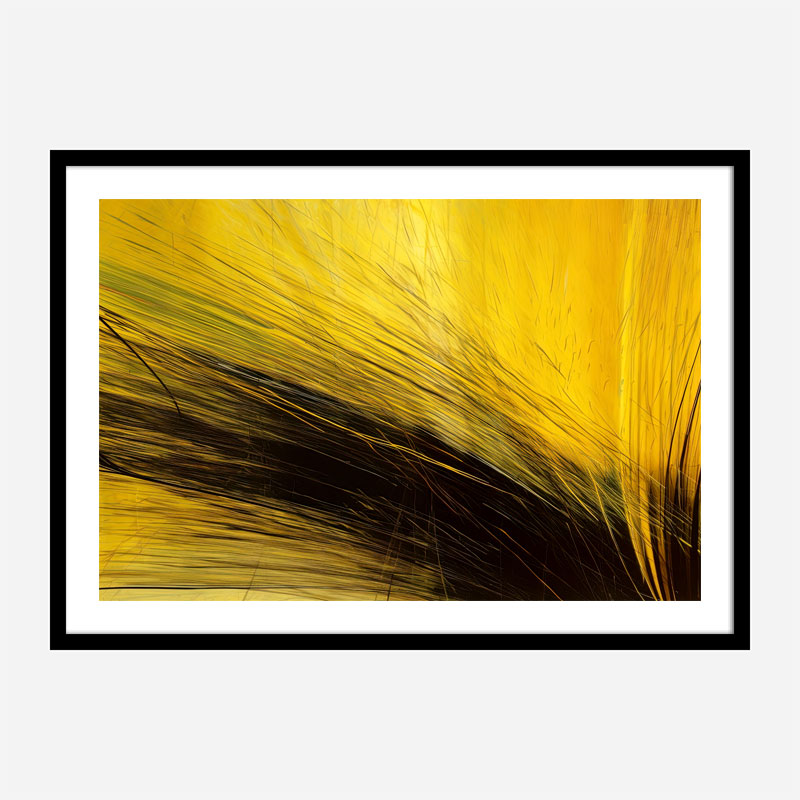 Golden Hay 2 Abstract Art Print