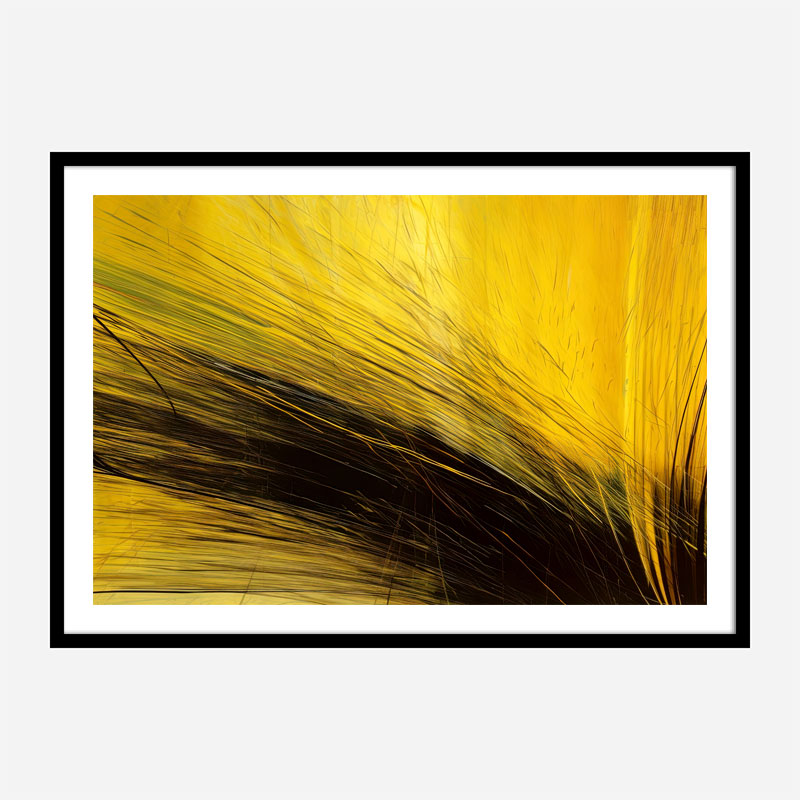 Golden Hay 2 Abstract Art Print