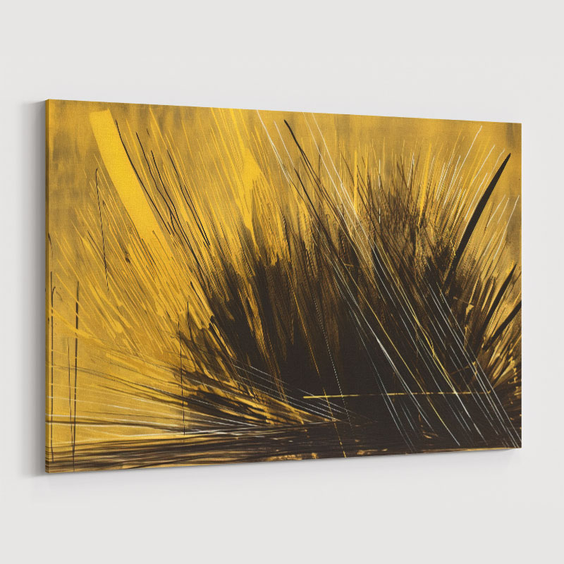 Golden Hay 3 Abstract Art Print