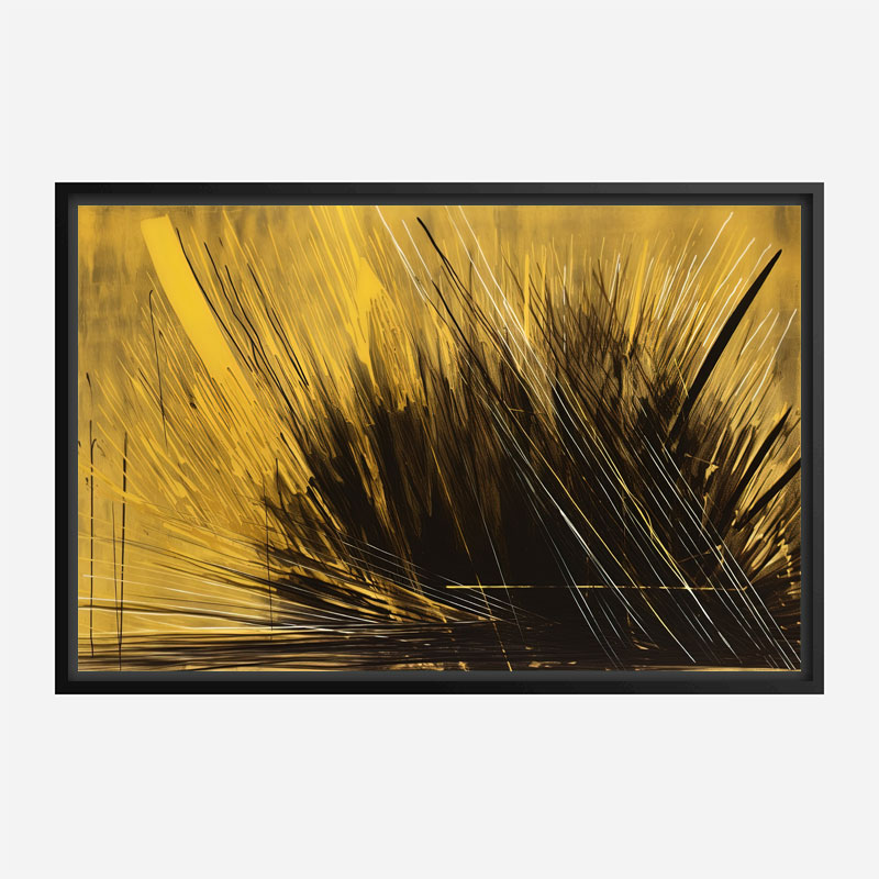 Golden Hay 3 Abstract Art Print