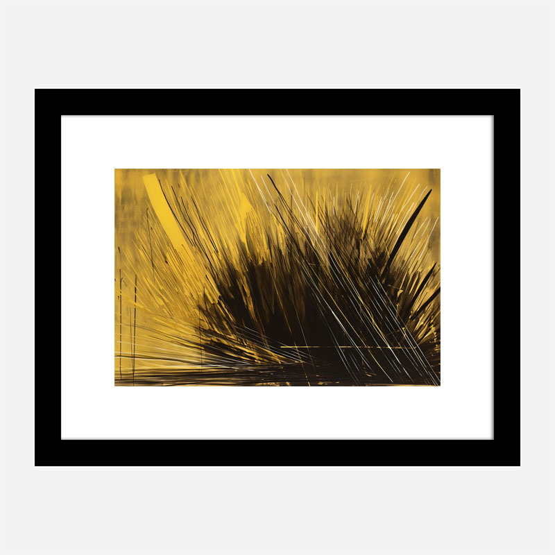 Golden Hay 3 Abstract Art Print