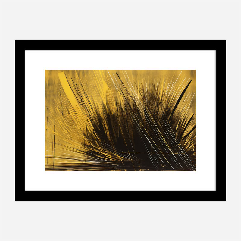 Golden Hay 3 Abstract Art Print