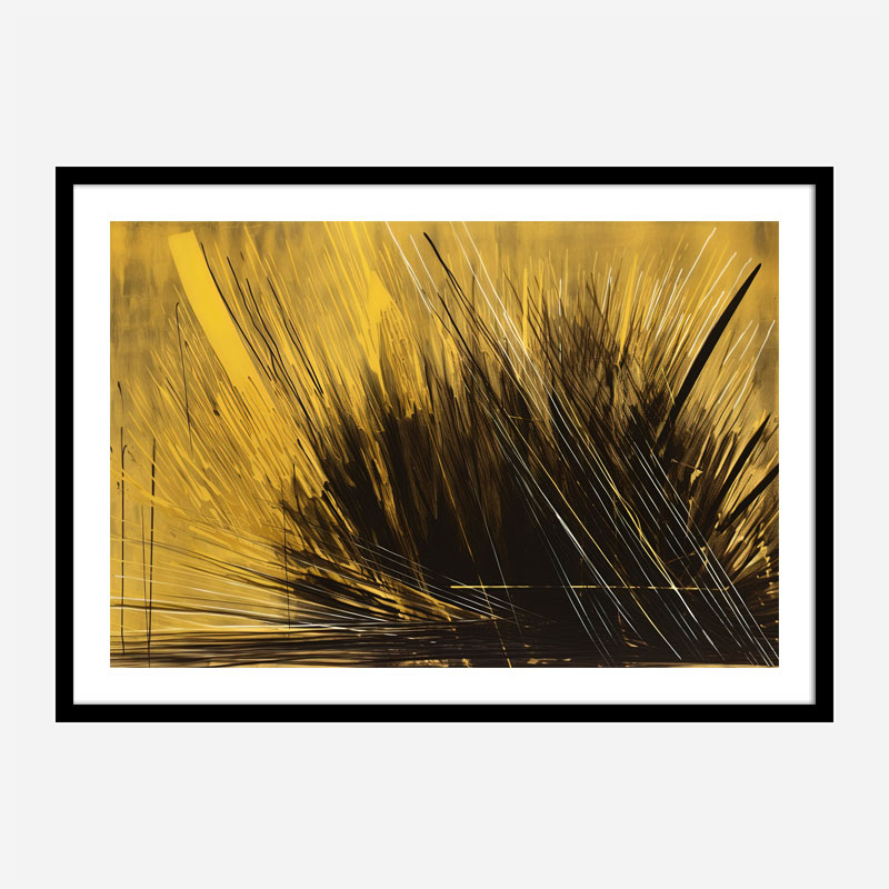 Golden Hay 3 Abstract Art Print