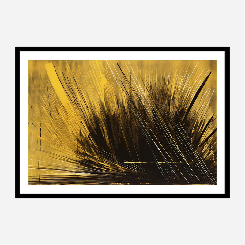Golden Hay 3 Abstract Art Print