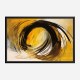 Golden Hay Circle Abstract Art Print