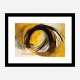 Golden Hay Circle Abstract Art Print