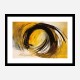 Golden Hay Circle Abstract Art Print