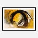 Golden Hay Circle Abstract Art Print