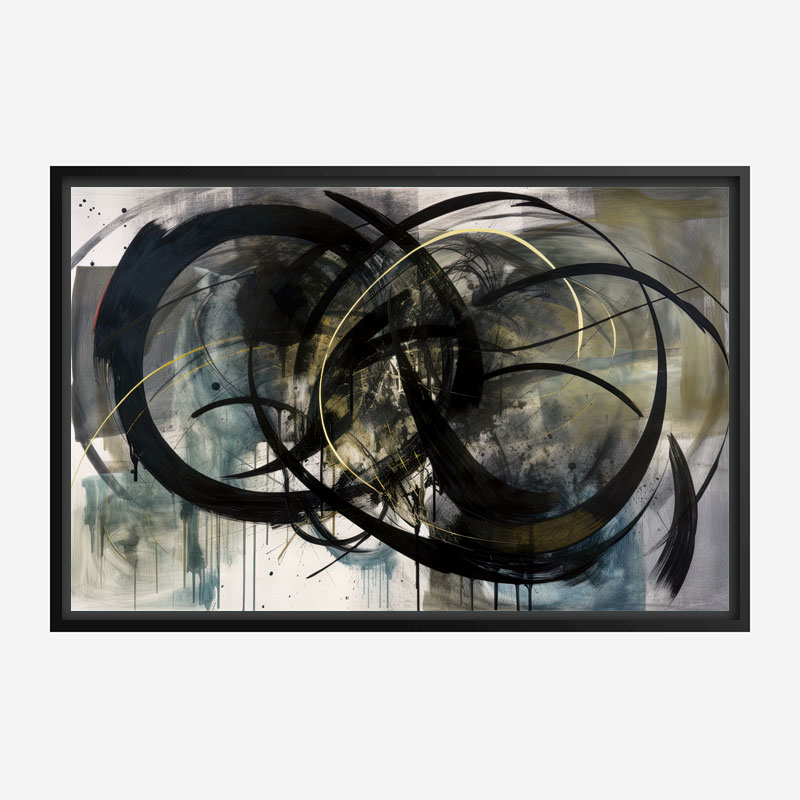 Black Circles Abstract Art Print Black Circles Abstract Art Print