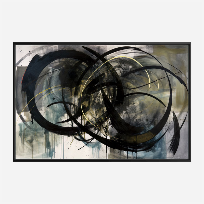 Black Circles Abstract Art Print Black Circles Abstract Art Print