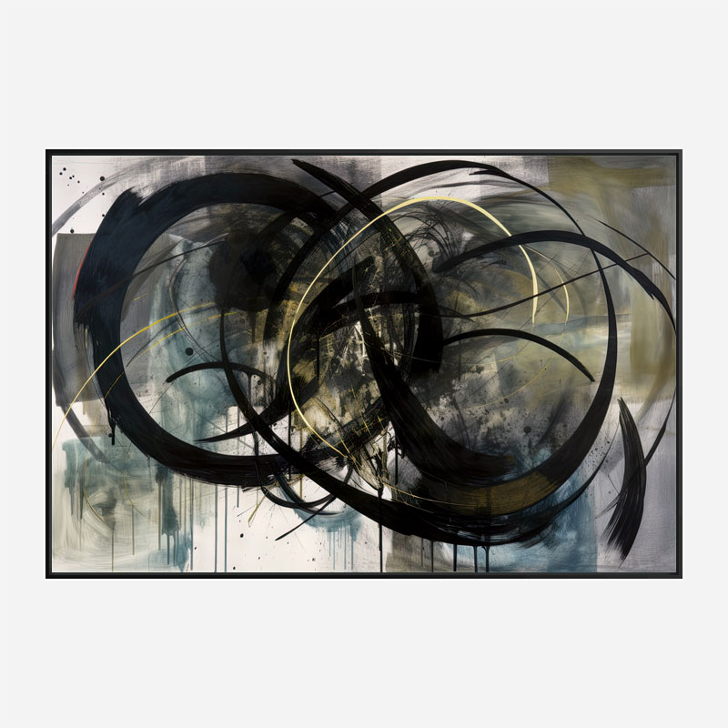 Black Circles Abstract Art Print Black Circles Abstract Art Print
