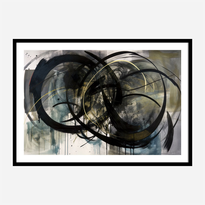 Black Circles Abstract Art Print Black Circles Abstract Art Print