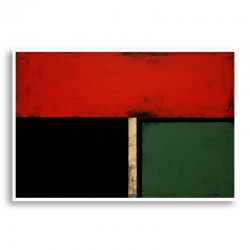 Red Black & Green Rothko Style Abstract Art Print