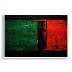 Red Black & Green Rothko Style 2 Abstract Art Print