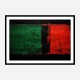 Red Black & Green Rothko Style 2 Abstract Art Print