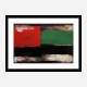 Red Black & Green Rothko Style 3 Abstract Art Print