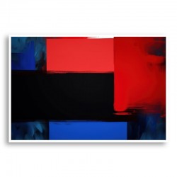 Red Black & Blue Rothko Style Abstract Art Print