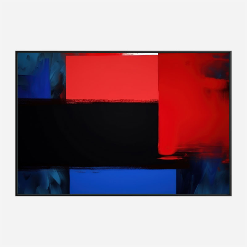 Red Black & Blue Rothko Style Abstract Art Print