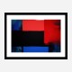 Red Black & Blue Rothko Style Abstract Art Print