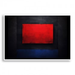 Red Black & Blue Rothko Style 2 Abstract Art Print