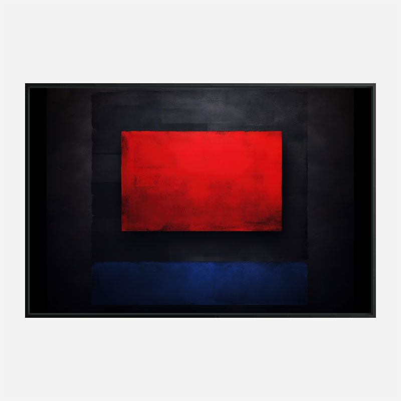 Red Black & Blue Rothko Style 2 Abstract Art Print