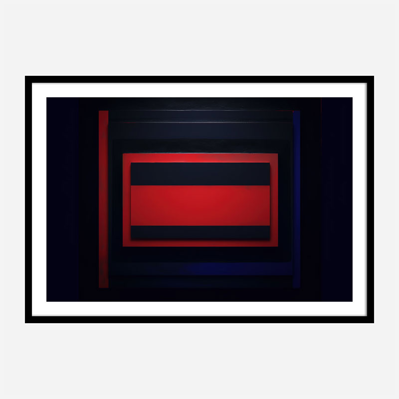 Red & Black Rothko Style Abstract Art Print