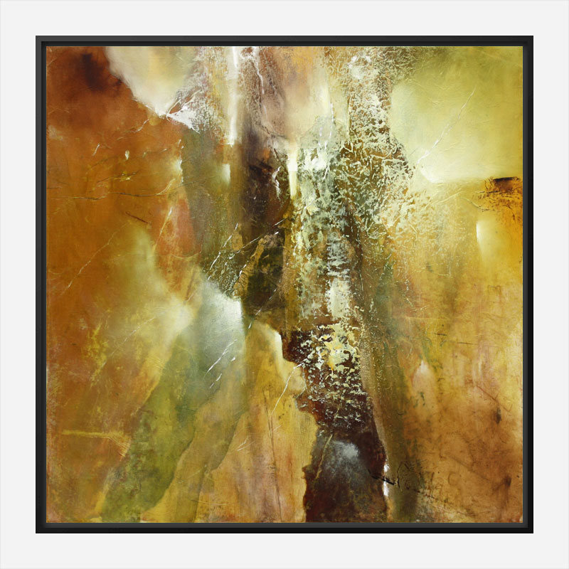 Golden Abstract Composition Art Print