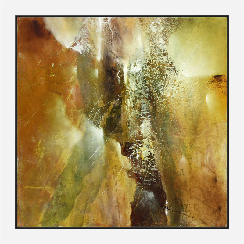 Golden Abstract Composition Art Print