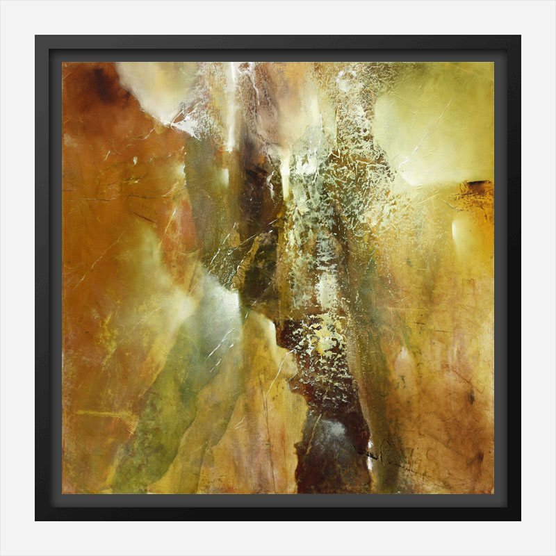 Golden Abstract Composition Art Print