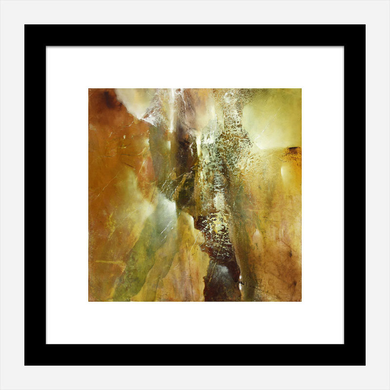 Golden Abstract Composition Art Print