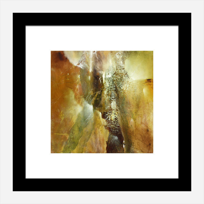 Golden Abstract Composition Art Print