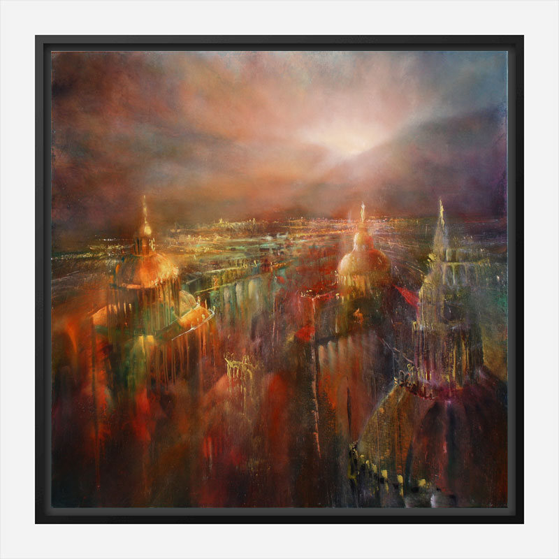 The City is Awakening Abstract Art Print The City is Awakening Abstract Art Print