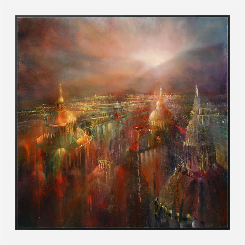 The City is Awakening Abstract Art Print