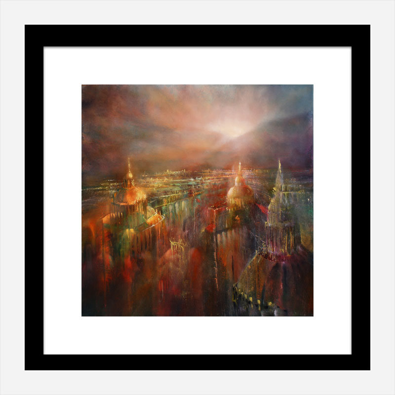 The City is Awakening Abstract Art Print The City is Awakening Abstract Art Print