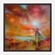 Colorful Cow Abstract Art Print