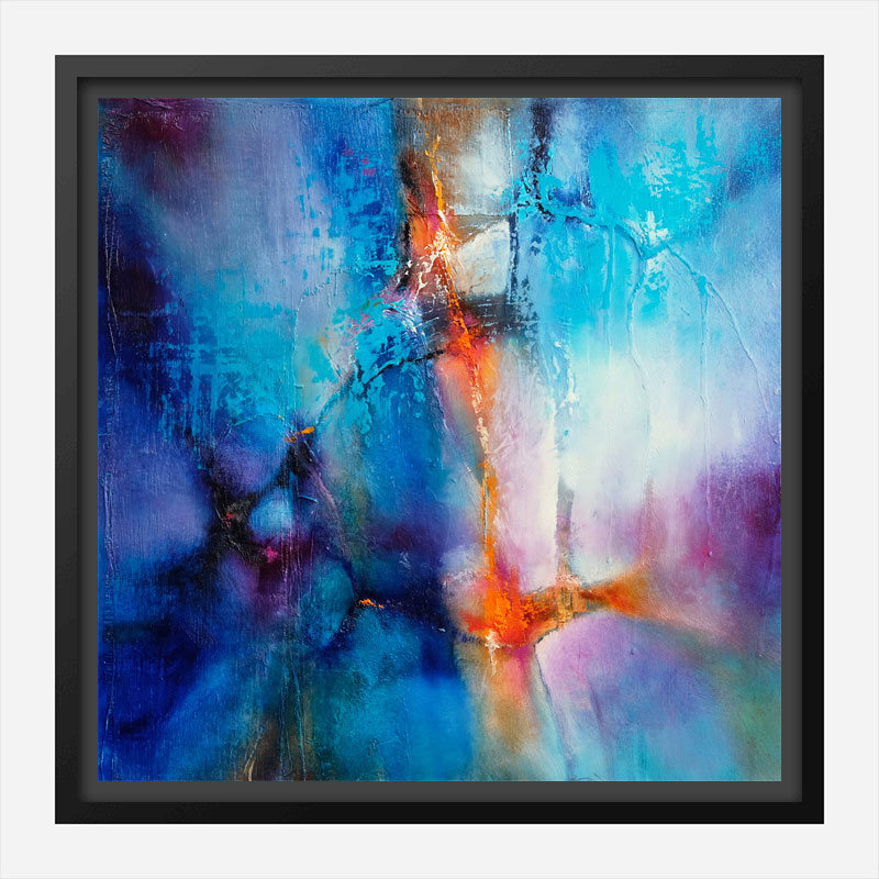 Turquoise and Magenta Abstract Art Print