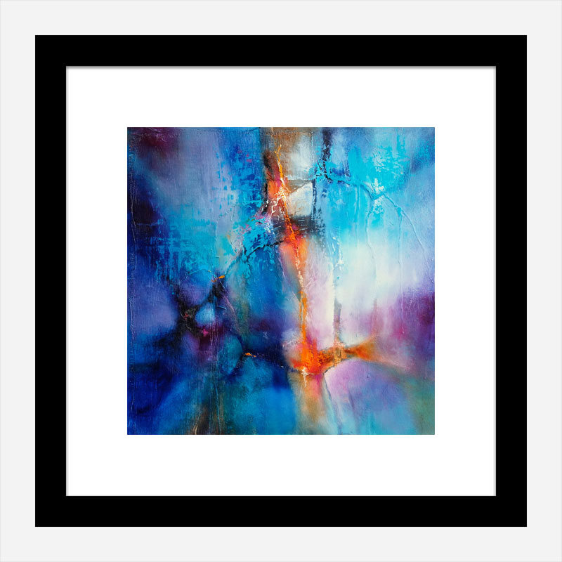 Turquoise and Magenta Abstract Art Print