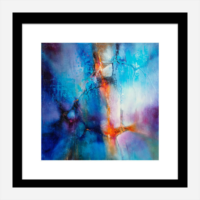 Turquoise and Magenta Abstract Art Print