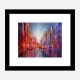 City on the River Abstract Art Print