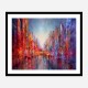 City on the River Abstract Art Print