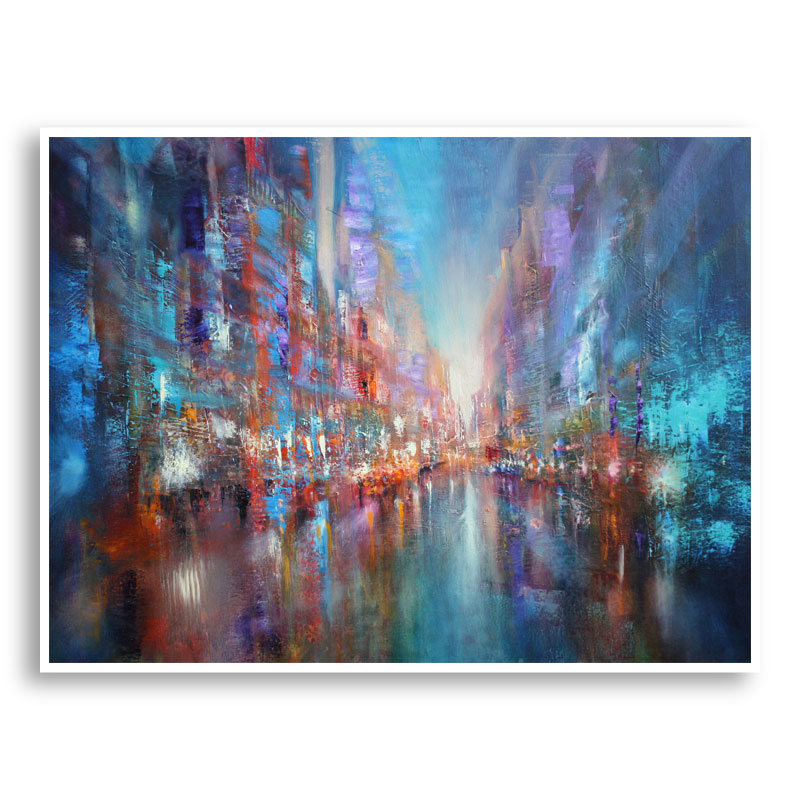 The Blue City Abstract Art Print